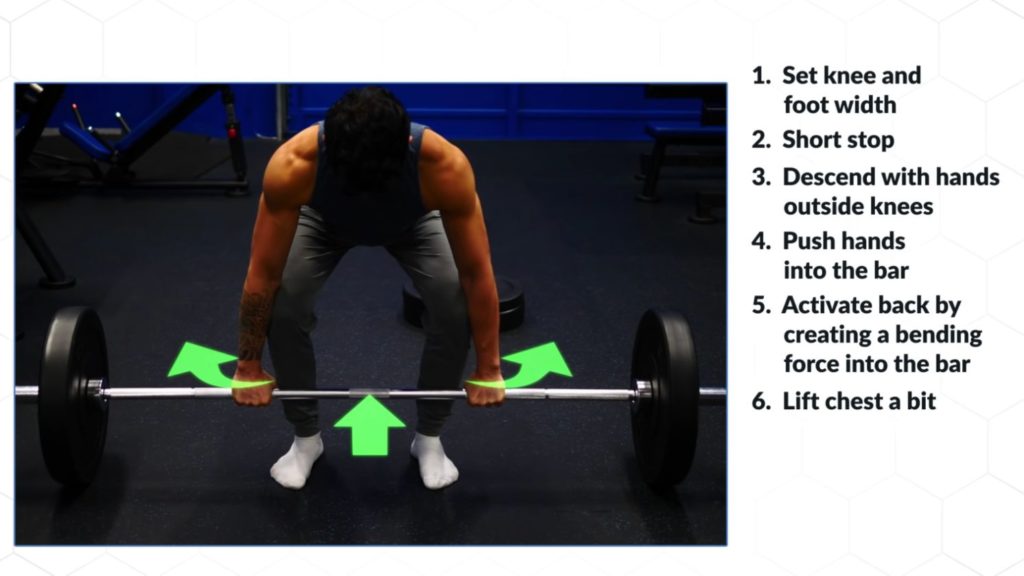 Create a lifter's wedge on the barbell