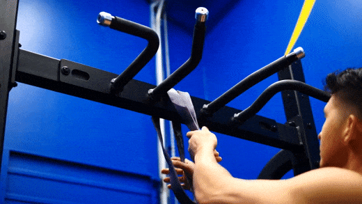 How to set up the resistance bands for assisted pull ups
