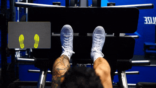 Foot stance on the leg press