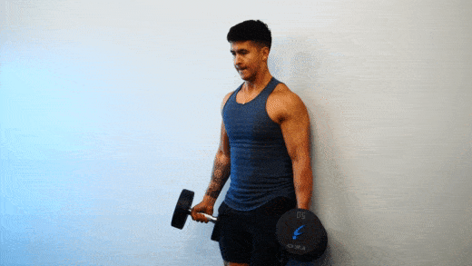Try doing your bicep curls against the wall to see how much momentum you are using