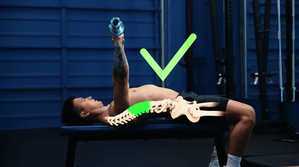 Creating the correct back arch for the bench press