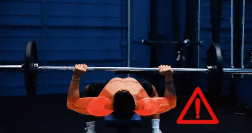 Do not let the shoulders collapse on the way up of the bench press