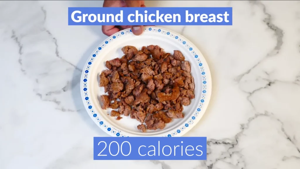 Foods to eat to lose belly fat 200 calories ground chicken breast