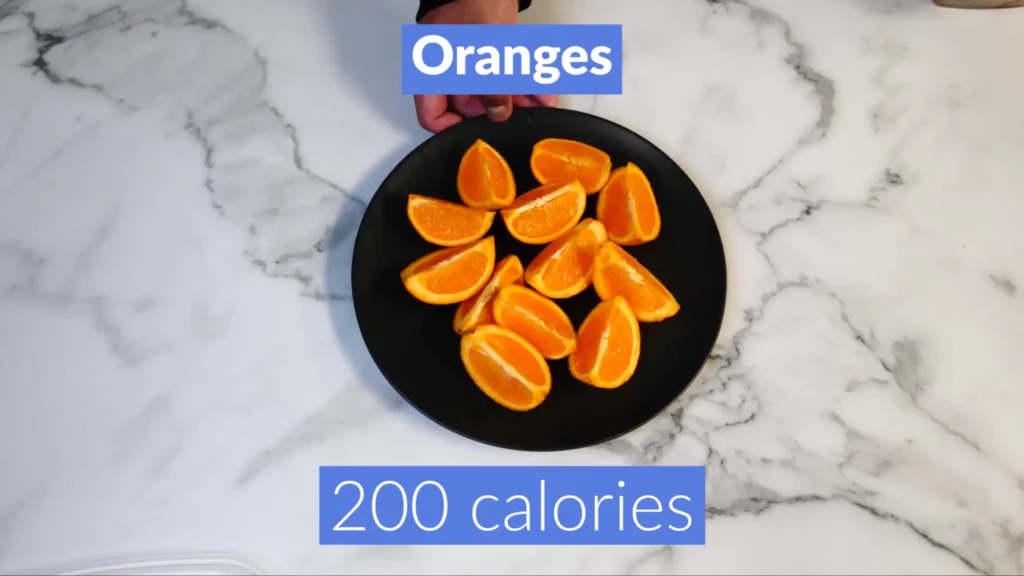 Foods to eat to lose belly fat 200 calories oranges