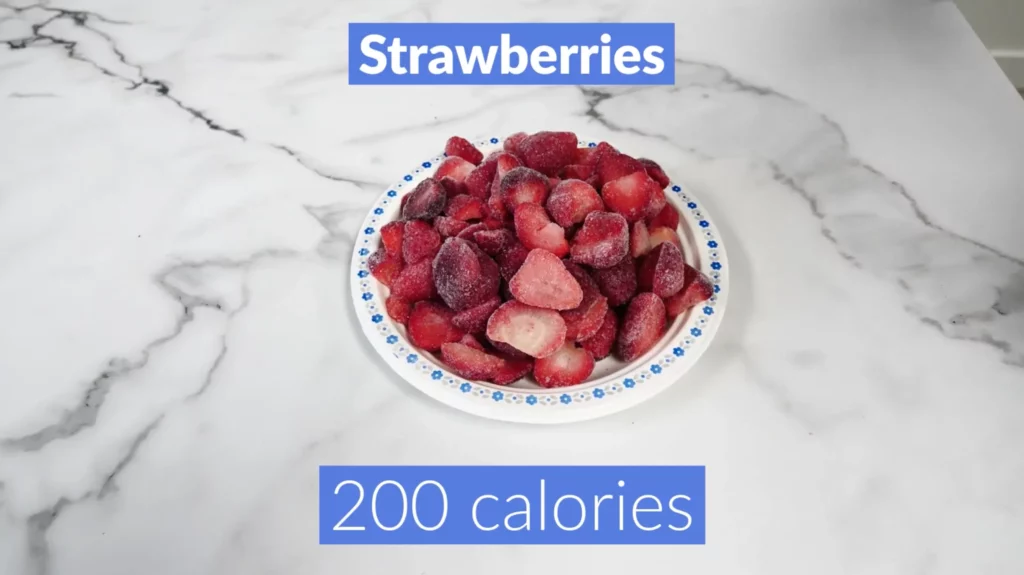 Foods to eat to lose belly fat 200 calories strawberries