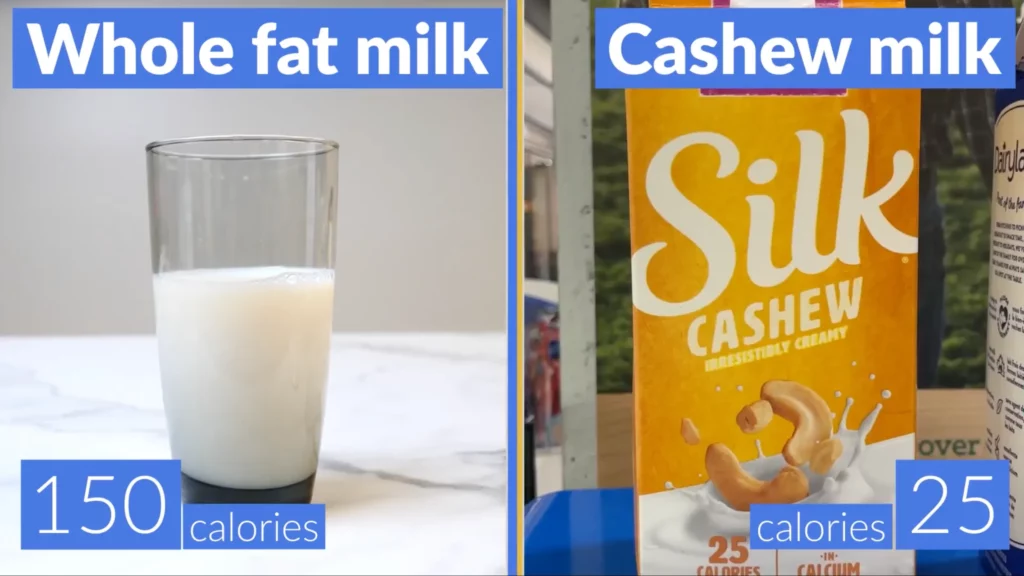 Foods to eat to lose belly fat swap whole fat milk with cashew milk