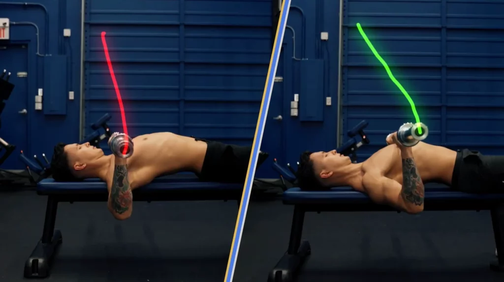 How to find optimal elbow angle on the barbell bench press