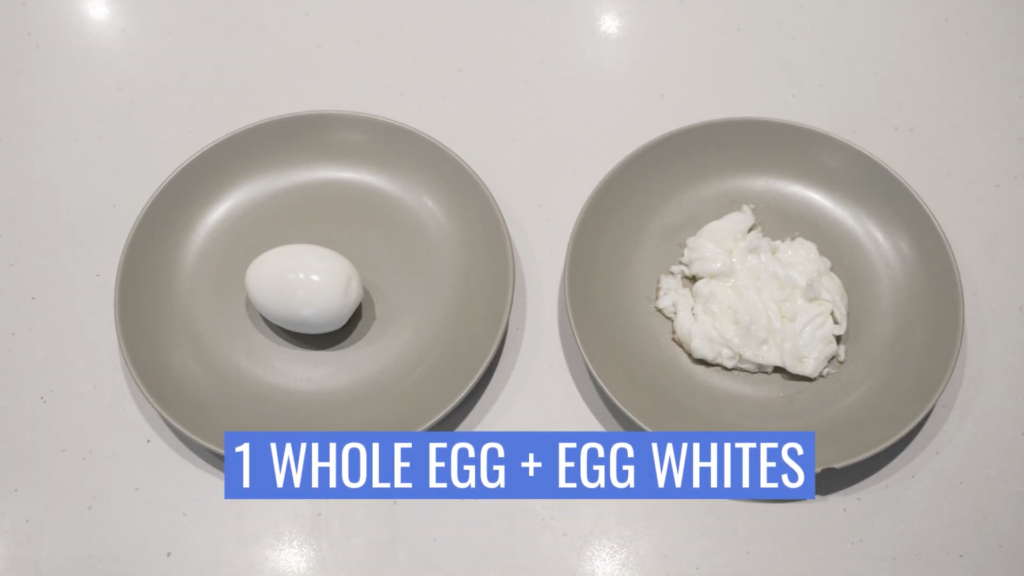 How to get leaner replace the whole eggs with some egg whites