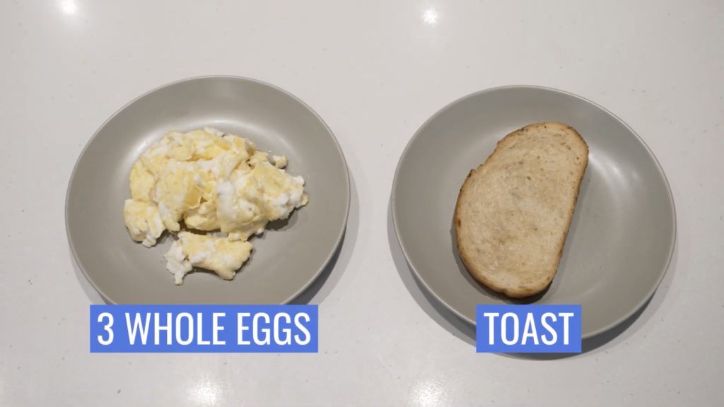 How to get leaner toast with 3 whole eggs