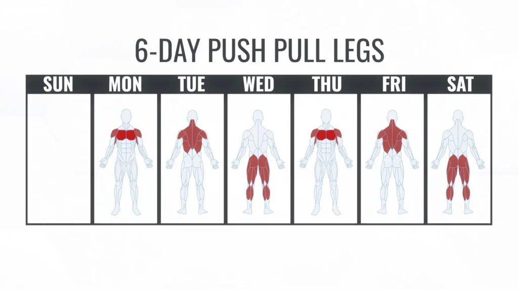 5 day push pull legs workout split