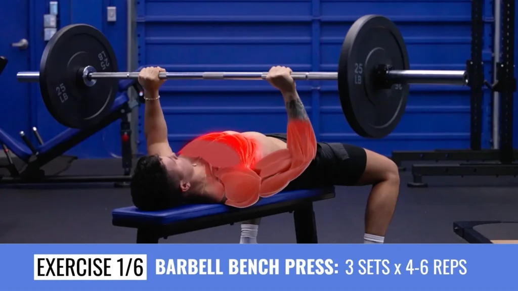 Full body workout plan workout 2 barbell bench press