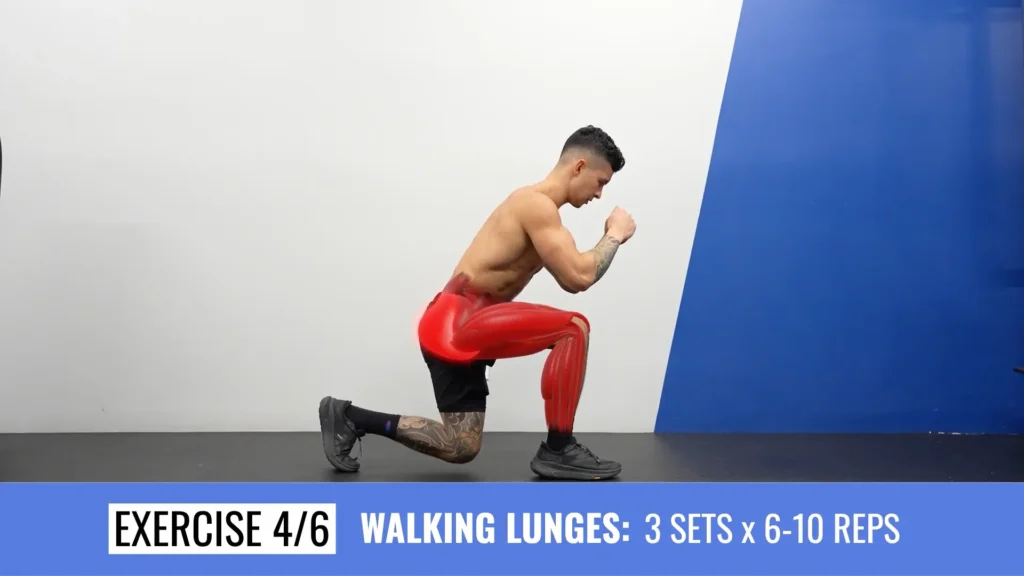 Full body workout plan workout 2 walking lunges