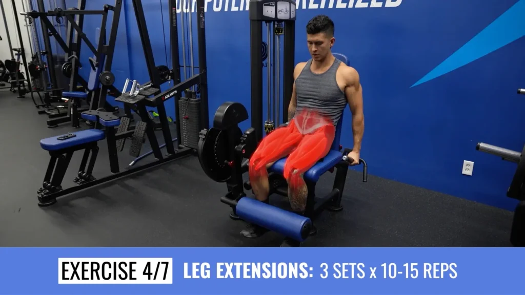 Full body workout plan workout 3 leg extensions