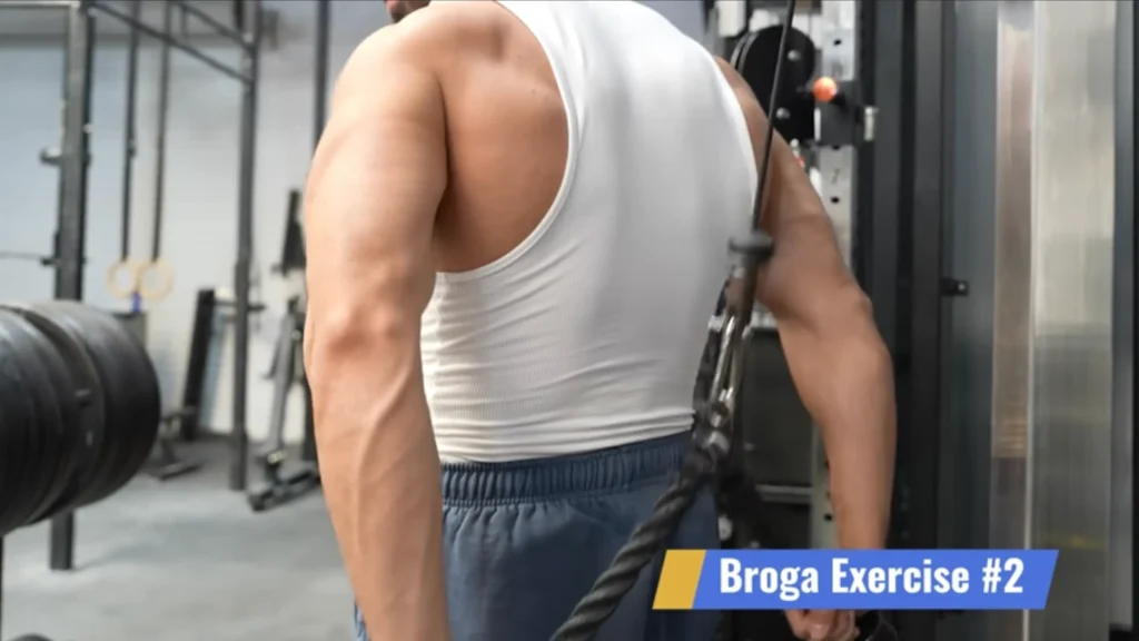 225 bench press Broga exercise 2