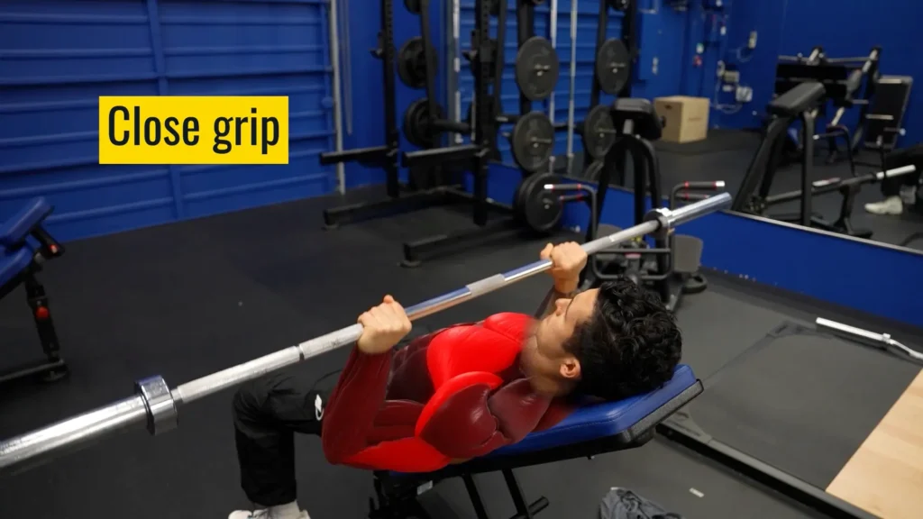 Compound exercises close grip bench press