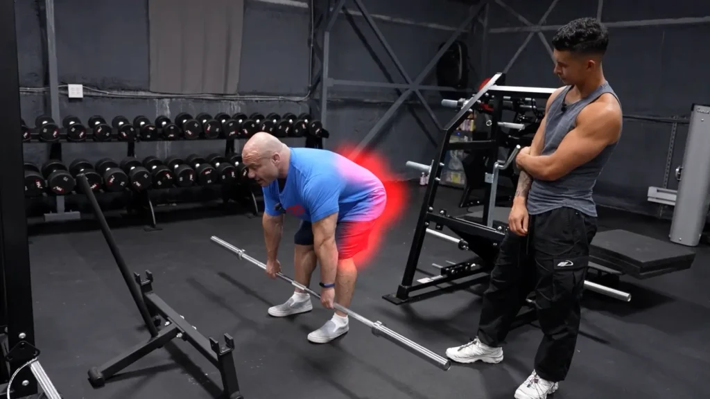 Compound exercises stiff legged deadlift and row combo