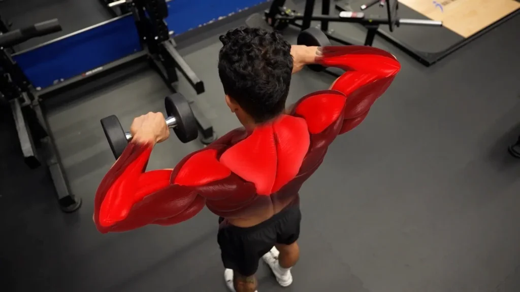 Compound exercises upright dumbbell row