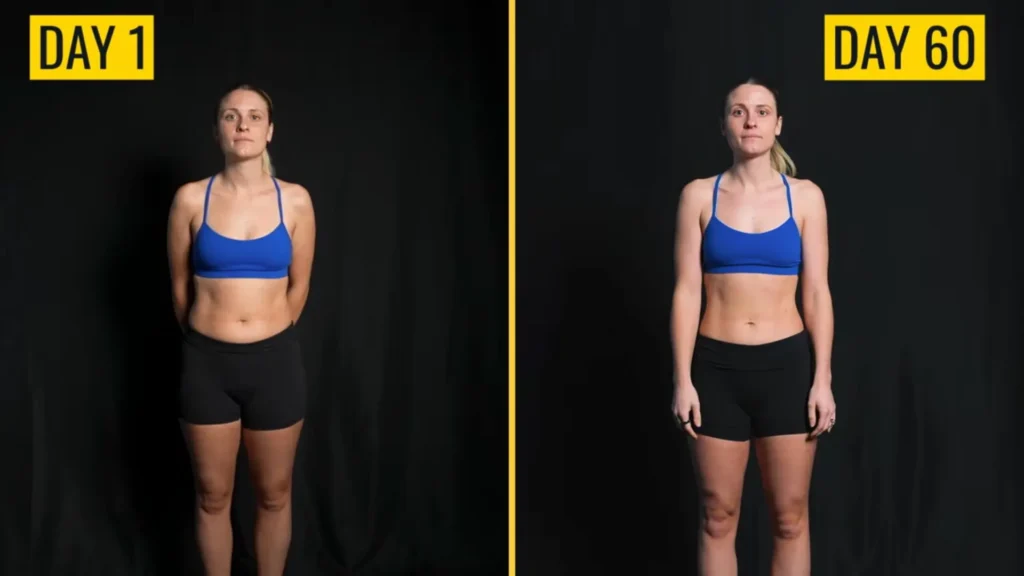 How to get rid of belly fat Nicole day 60 comparison