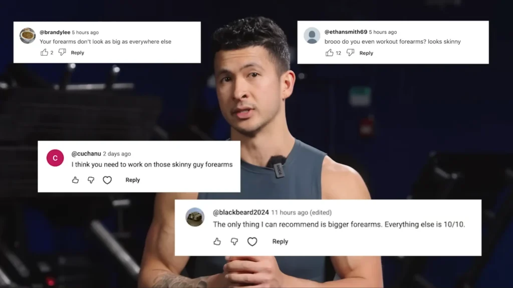 Jeremy forearms people noticed