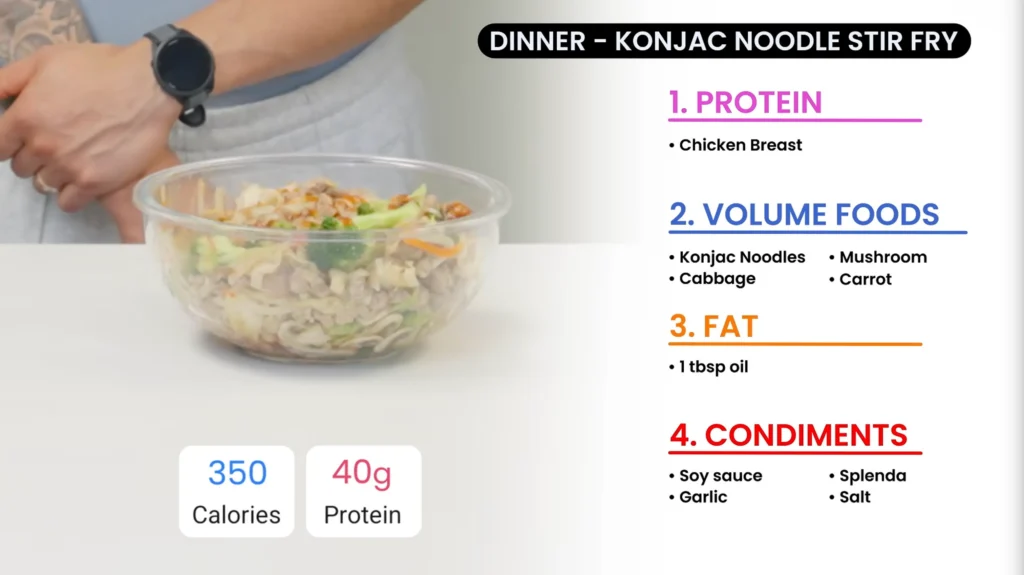 High volume low calorie foods dinner