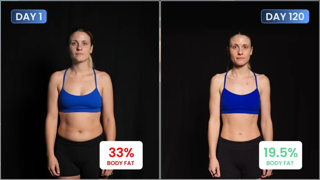 How to lose stubborn fat Nicole before vs after